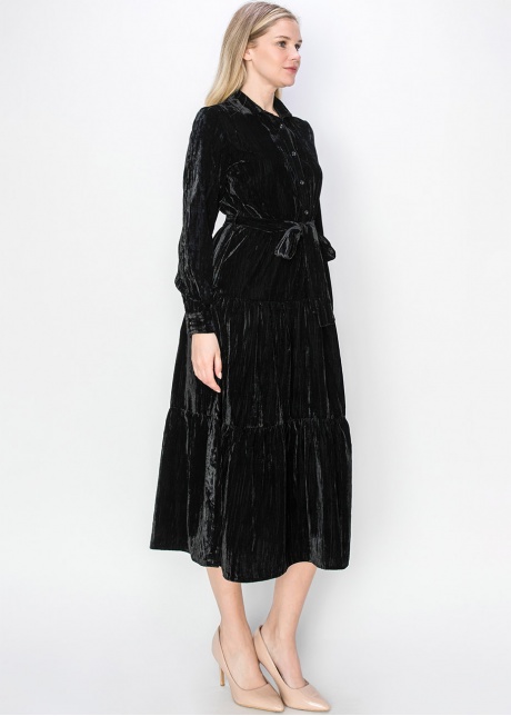 Elegant Black Velvet Dress