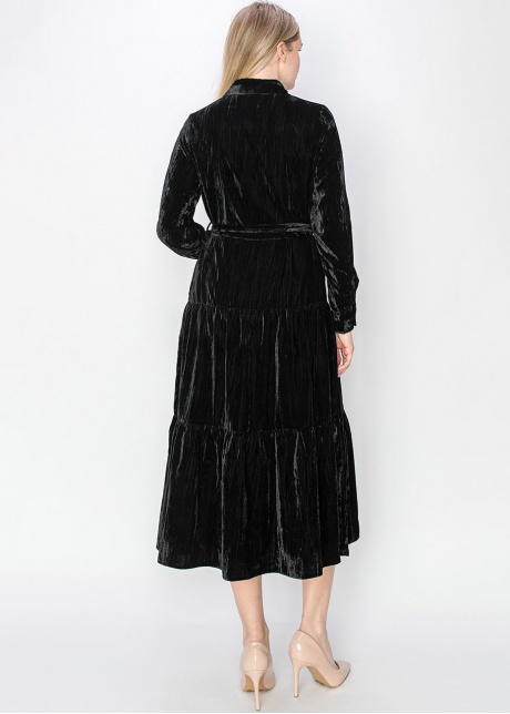 Elegant Black Velvet Dress