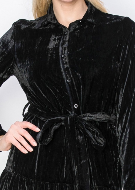 Elegant Black Velvet Dress