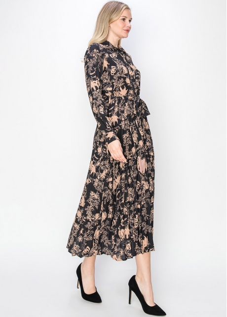 Blush & Black Garden Print Dress