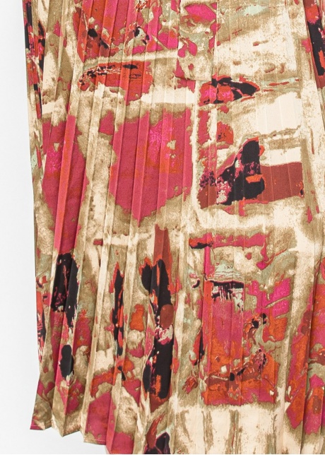 Autumn-Toned Belted Dress with Collar