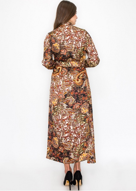 Burgundy Paisley Midi Dress