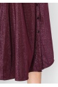 Burgundy Glitter Midi Dress