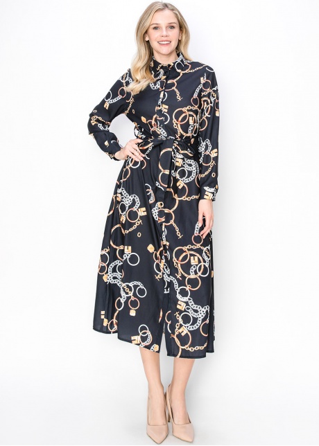 Chain-Linked Elegance Dress