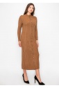 Rust Cable Knit Button Dress