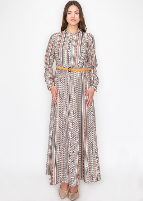 Striped Multicolor Maxi Dress