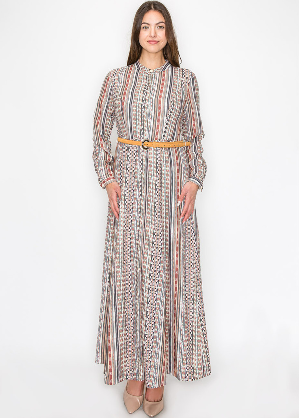 Striped Multicolor Maxi Dress