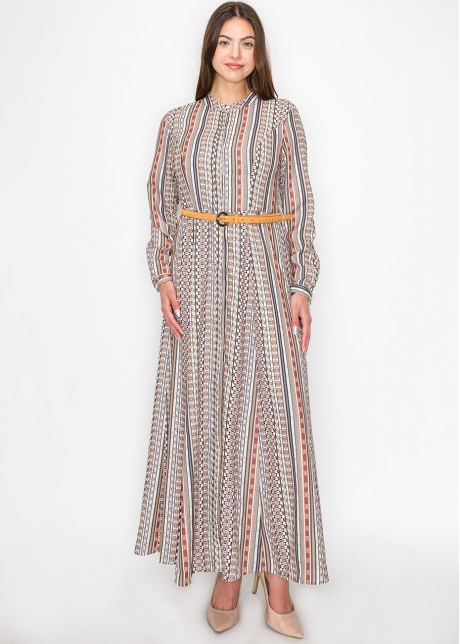 Striped Multicolor Maxi Dress