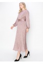 Rose Shimmer Long Sleeve Dress