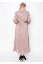 Rose Shimmer Long Sleeve Dress