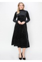 Black Velvet Midi Dress