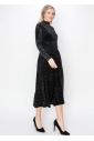 Black Velvet Midi Dress