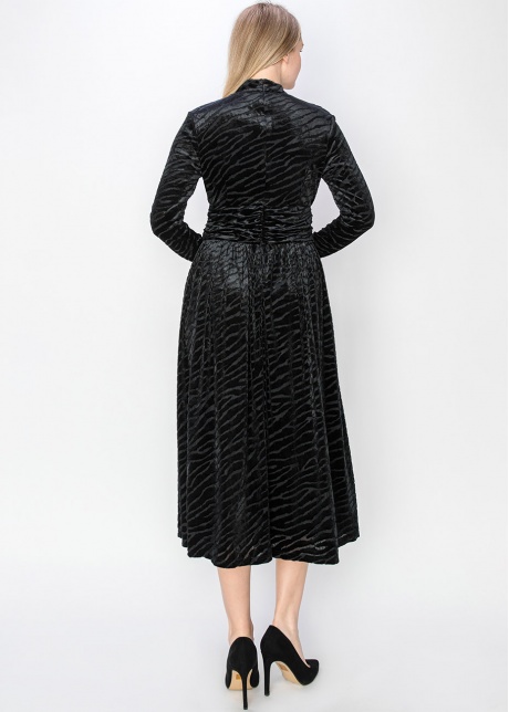 Black Velvet Midi Dress