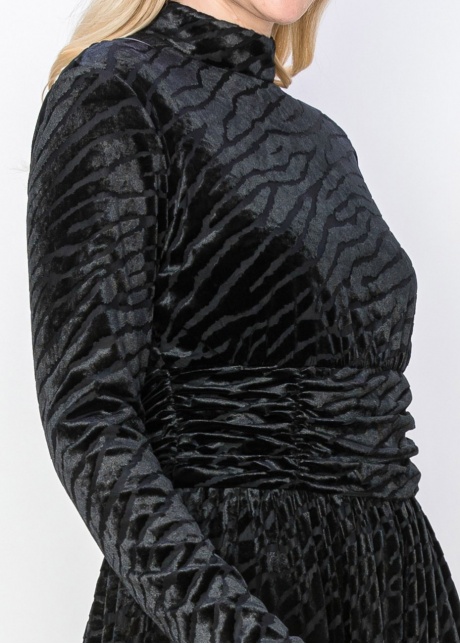 Black Velvet Midi Dress