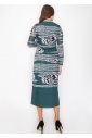 Artistic Green Print Dress