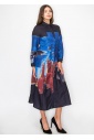 Midnight Blue Paint Stroke Shirt Dress