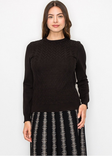 Soft Chevron Pattern Sweater
