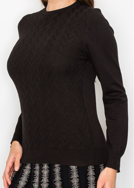 Soft Chevron Pattern Sweater