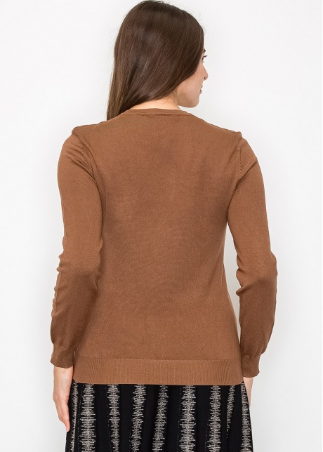 Camel Knit with Chevron Detail