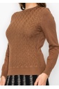 Camel Knit with Chevron Detail