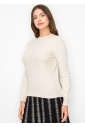 Ivory Chevron Detail Sweater