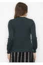 Hunter Green Chevron Knit Sweater