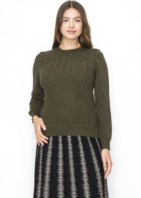 Classic Olive Chevron Sweater
