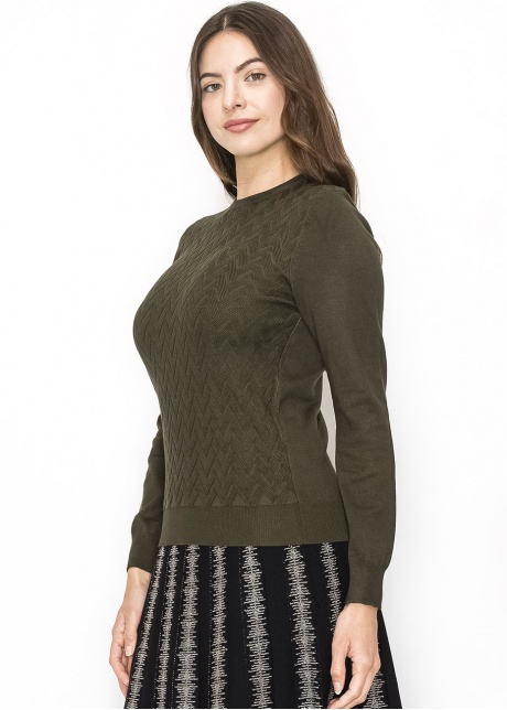 Classic Olive Chevron Sweater