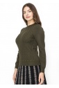 Classic Olive Chevron Sweater