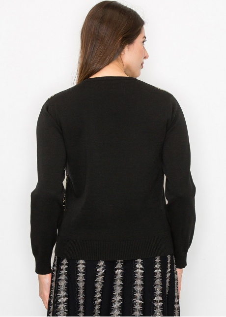 Noir & Gold Modern Classic Knit Sweater