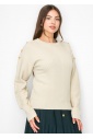 Casual Charm Button Detail Sweater