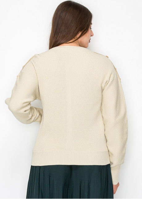Casual Charm Button Detail Sweater