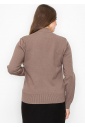 Taupe Plaid Panel Zip-Up Cardigan