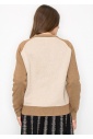 Soft Beige and Camel Knit Cardigan