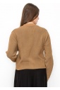 Elegant Ribbed Camel Cardigan