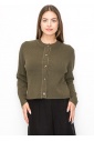 Versatile Olive Buttoned Cardigan