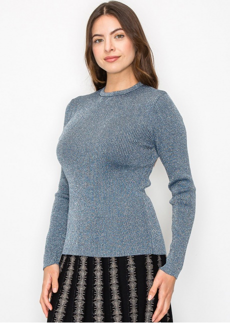 Subtle Sparkle Blue Sweater