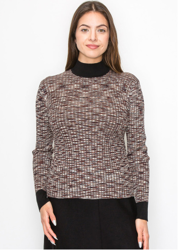 Multi-Toned Black Speckled Sweater