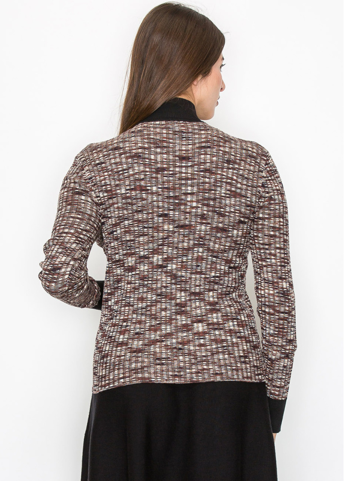 Multi-Toned Black Speckled Sweater