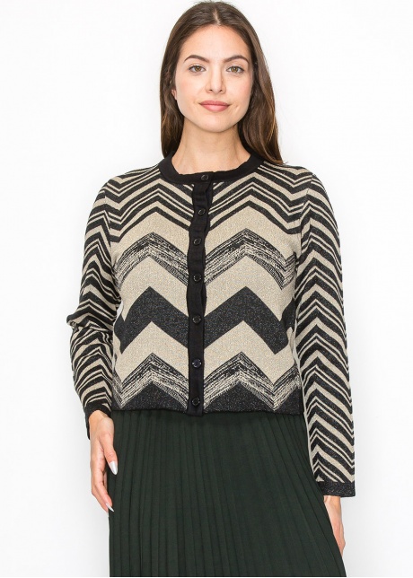Chevron Sparkle Cardigan