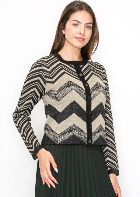 Chevron Sparkle Cardigan