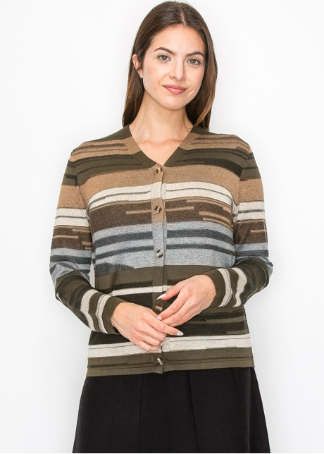 Autumn Hues Button-Up Cardigan