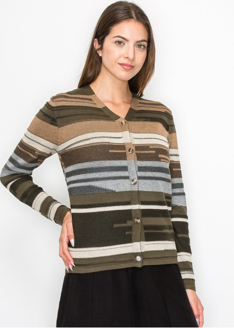 Autumn Hues Button-Up Cardigan