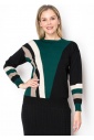 Geometric Green Knit Sweater