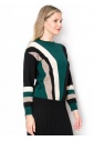 Geometric Green Knit Sweater