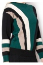 Geometric Green Knit Sweater