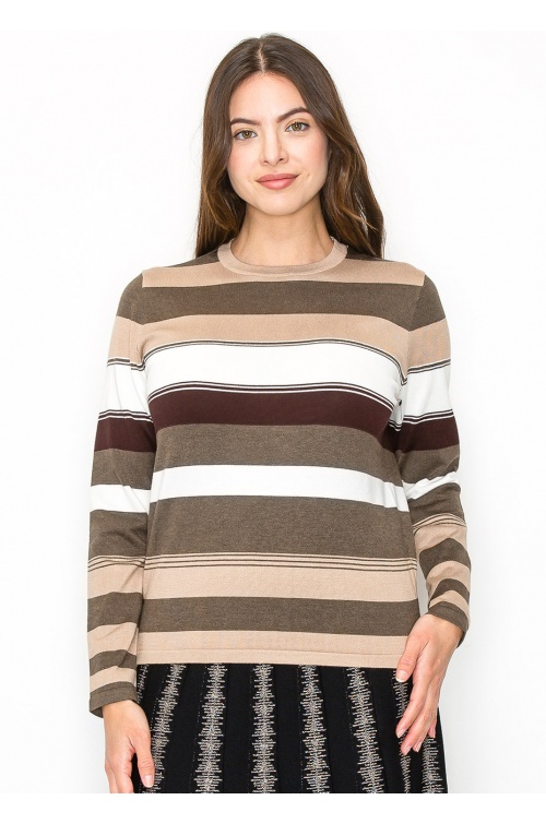 Multi-Toned Striped Sweater