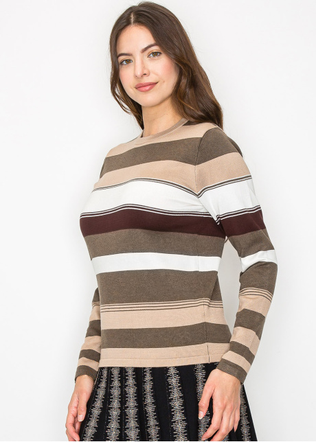 Multi-Toned Striped Sweater
