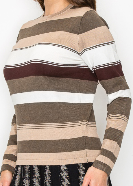 Multi-Toned Striped Sweater