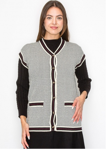 Classic Knitted Contrast Vest Classic Knitted Contrast Vest
